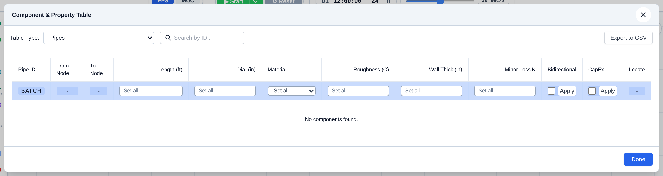 Component Table