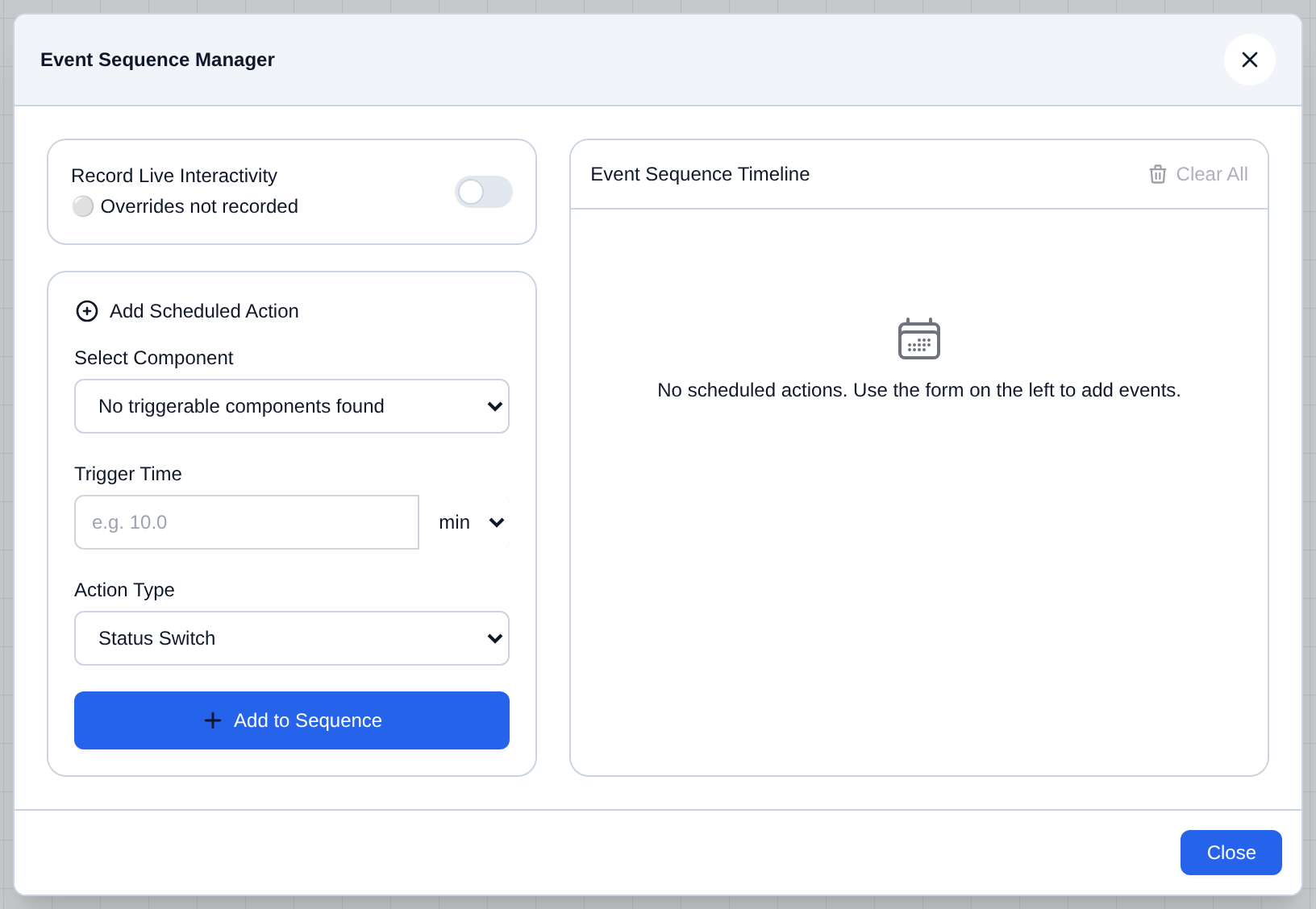 Event Sequence Manager