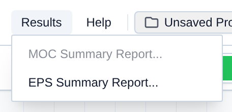 The Results Menu