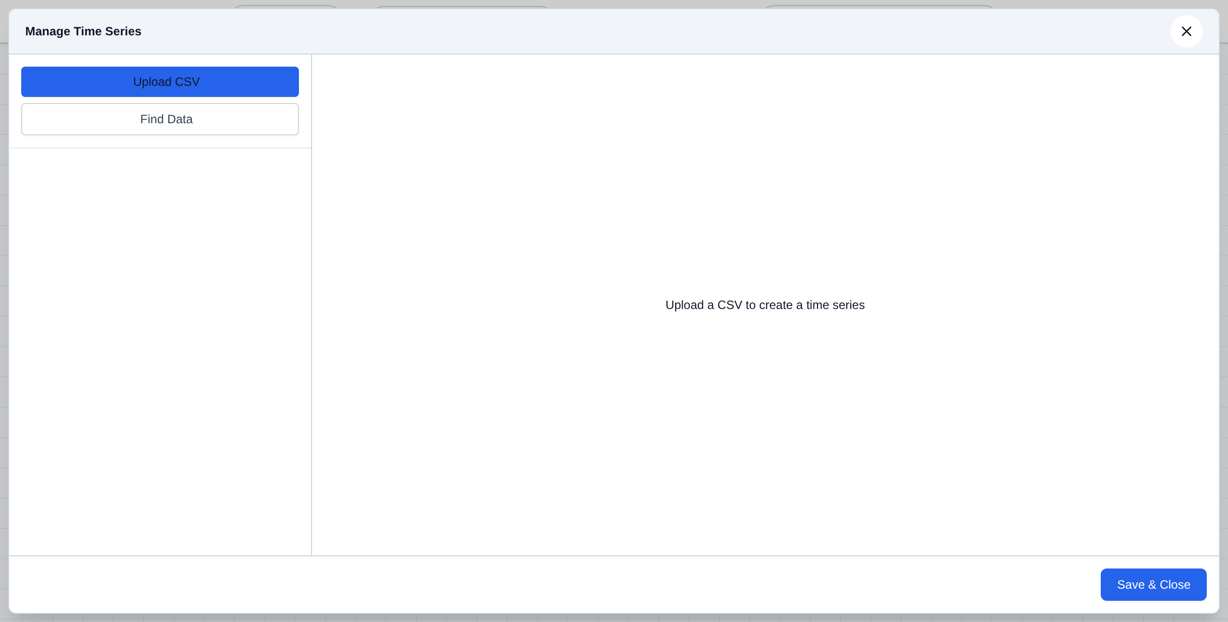Manage Time Series