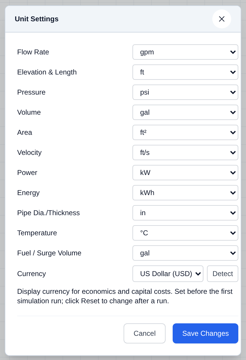Unit Settings